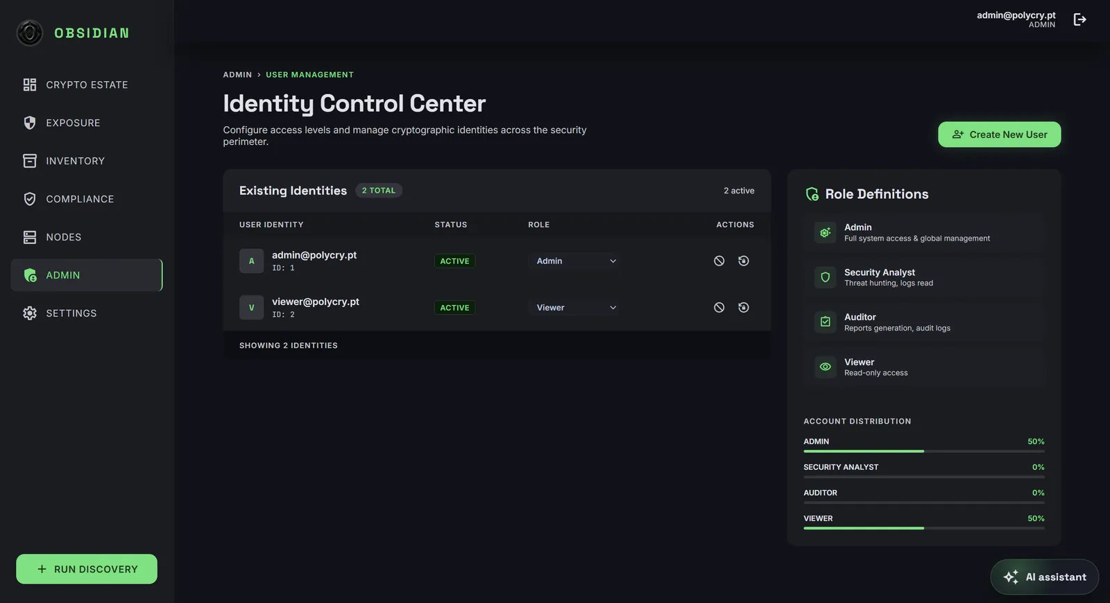 Identity and role-based access control